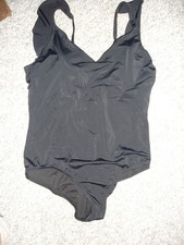 NEW Time Tru women's size 2X 2XL black 1 pc swim bathing suit swimming 20W-22W