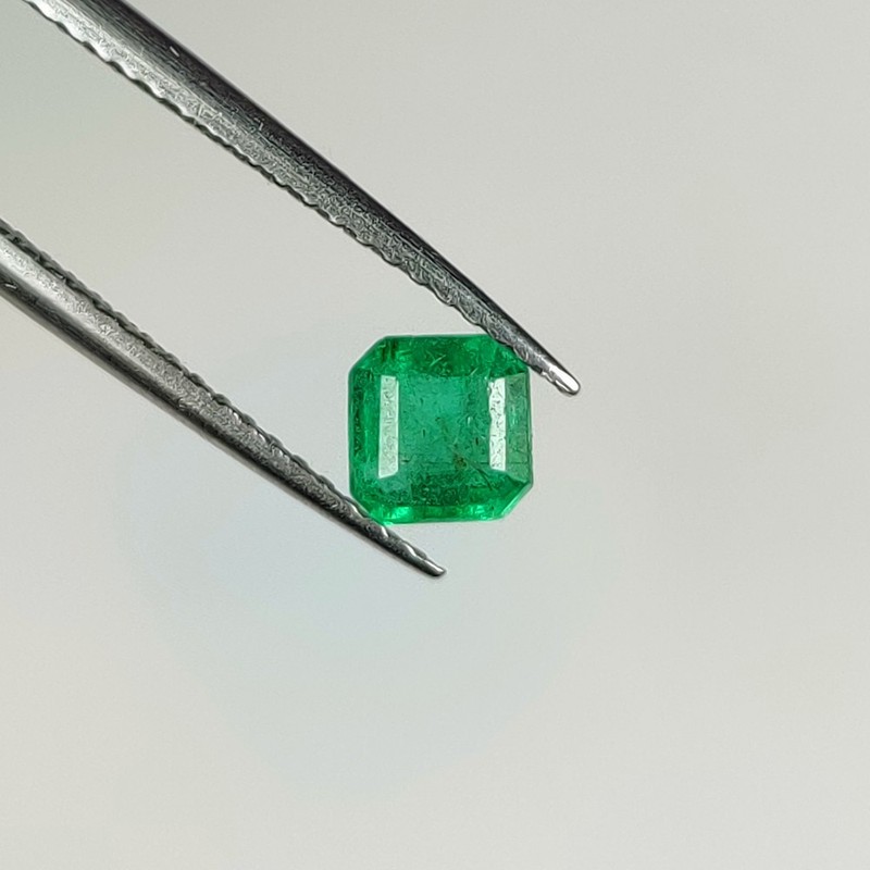 0.58 Ct Natural Zambian Green Emerald Perfect Luster Square Octagon Cut - G- 174