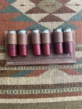 Leather Belt Slide Holder Fits (6) 12 Gauge Shotshell Shotgun Shell Carrier