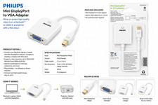 Insignia Mini DisplayPort to VGA Adapter White