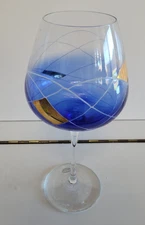 1 EUROGLASS MOUTHBLOWN BALLOON WINE GOBLET HANDMADE IN ROMANIA 9.5 INCHES 26 OZS