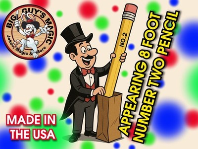Appearing 8 foot number two pencil by Big Guys Magic
