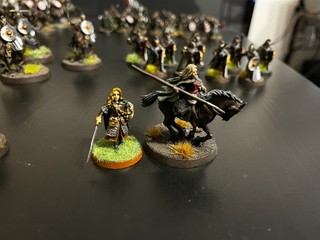 GW Herr der Ringe Rohan Eowyn zu Fuß und beritten gut bemalt