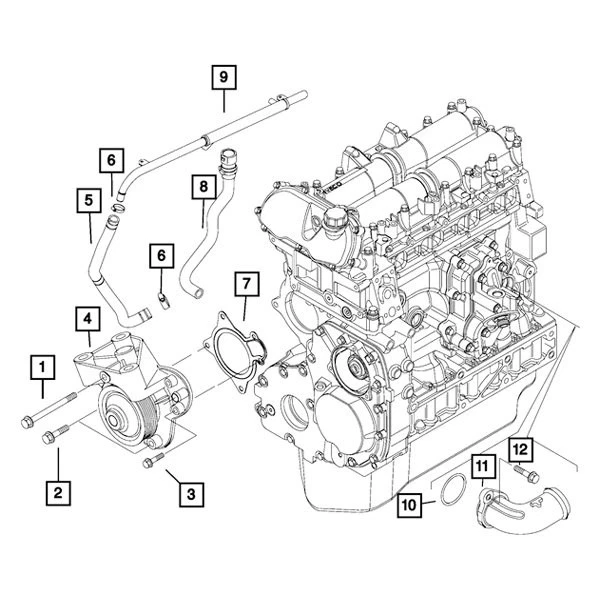 For Ram ProMaster 2500 2014-2017 Mopar 68230821AA Engine Coolant Hose - Image 3 of 3
