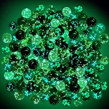 100 Pieces-0.47' Colorful Glass Marbles Glow in the Dark Multi-Color Luminous Gl