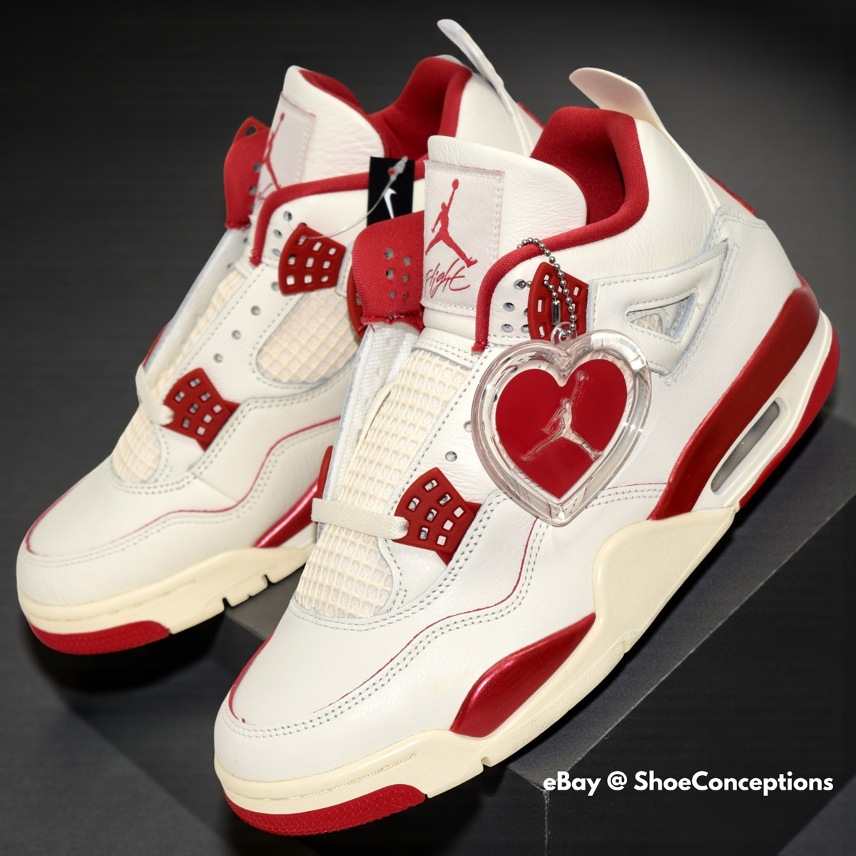 Nike Air Jordan 4 Retro Shoes Pale Ivory Sierra Red HV0823-108
