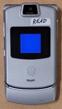 Motorola RAZR V3m - Gray and Silver  Sprint  Cellular Flip Phone - READ