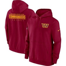 Men's Nike Burgundy Washington Commanders Sideline Club Fleece Pullover Hoodie,