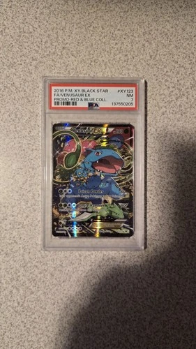 2016 POKEMON XY BLACK STAR PROMO #XY123 FULL ART/VENUSAUR EX PSA 7