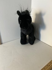 Ganz Black Stallion Horse Pony Plush 8" Black Stuffed Animal Toy
