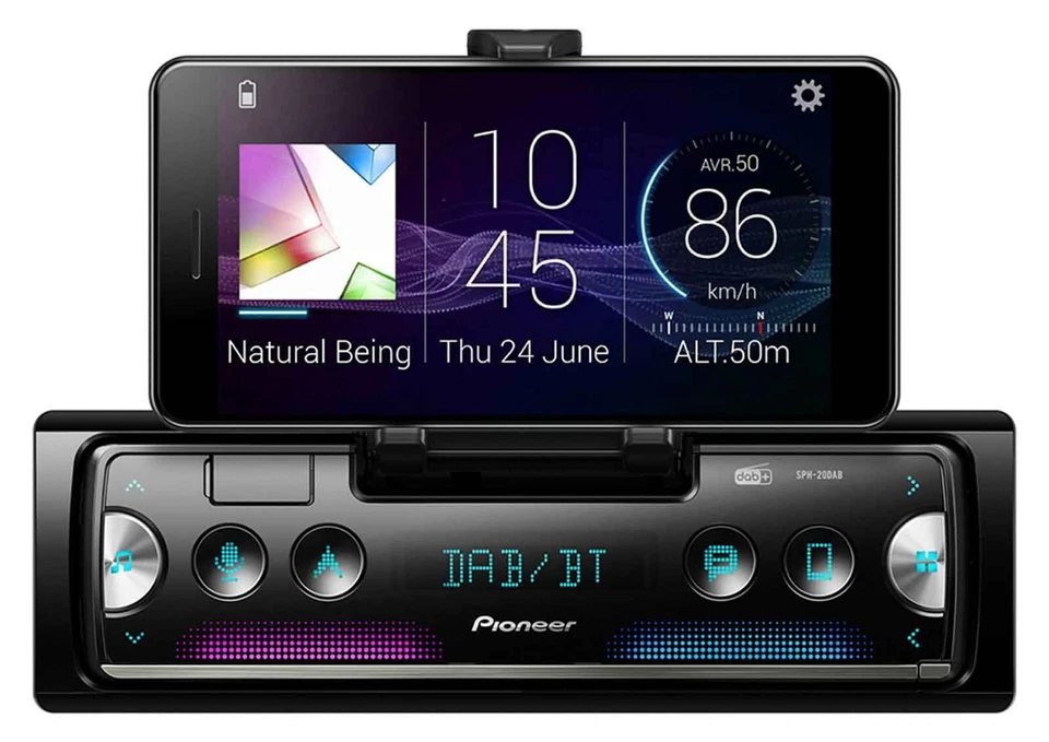 Pioneer DAB Bluetooth MP3 USB Autoradio für Smart ForTwo 450 blau ohne Metallsch - Bild 4 von 4