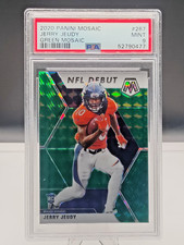 2020 Panini Mosaic Football Jerry Jeudy 267 Green Mosaic PSA Mint 9 Rookie!!