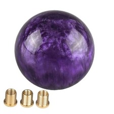 Round Ball Shift Knob Marble Style Universal Gear Shift Knob with 3 Purple