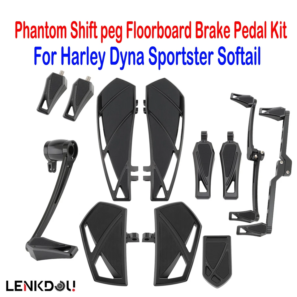 Para Harley Phantom estriberas estriberas palancas de cambio clavijas pedal de freno touring Foto 3 de 4