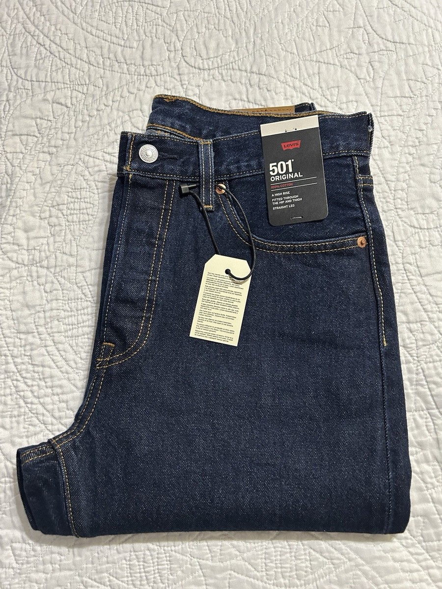 Levi's Womens 501 Original Jeans 12501-0384 DARK WASH Size 29x30
