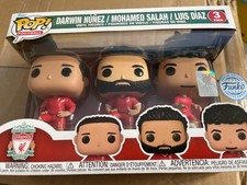 Image of LAST FEW Liverpool FC Funko Pop Nunez, Salah, Diaz 3 Player Multipack RRP £55