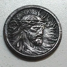 HOBO Jesus Christ Crown Of Thorns Vines Made From A REAL Buffalo Nickel SIGNED
