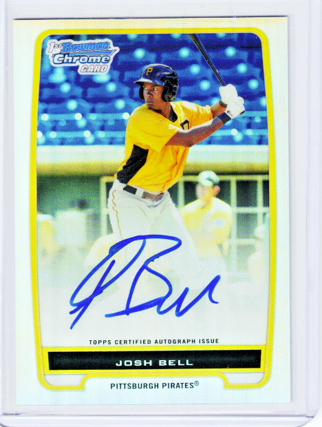 2012 Bowman Chrome Refractor Josh Bell Auto RC Rookie Card /500