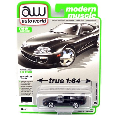 Auto World Maßstab 1:64 Premium 2021 Release 3 A 1994 Toyota Supra (schwarz glänzend) Au