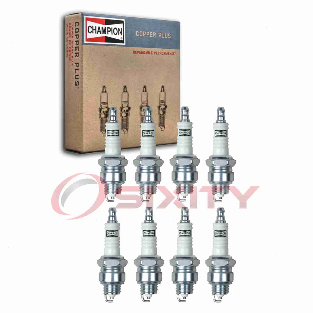 8 pc Champion Copper Plus Spark Plugs for 1968-1970 Chevrolet P30 Van 5.0L pl