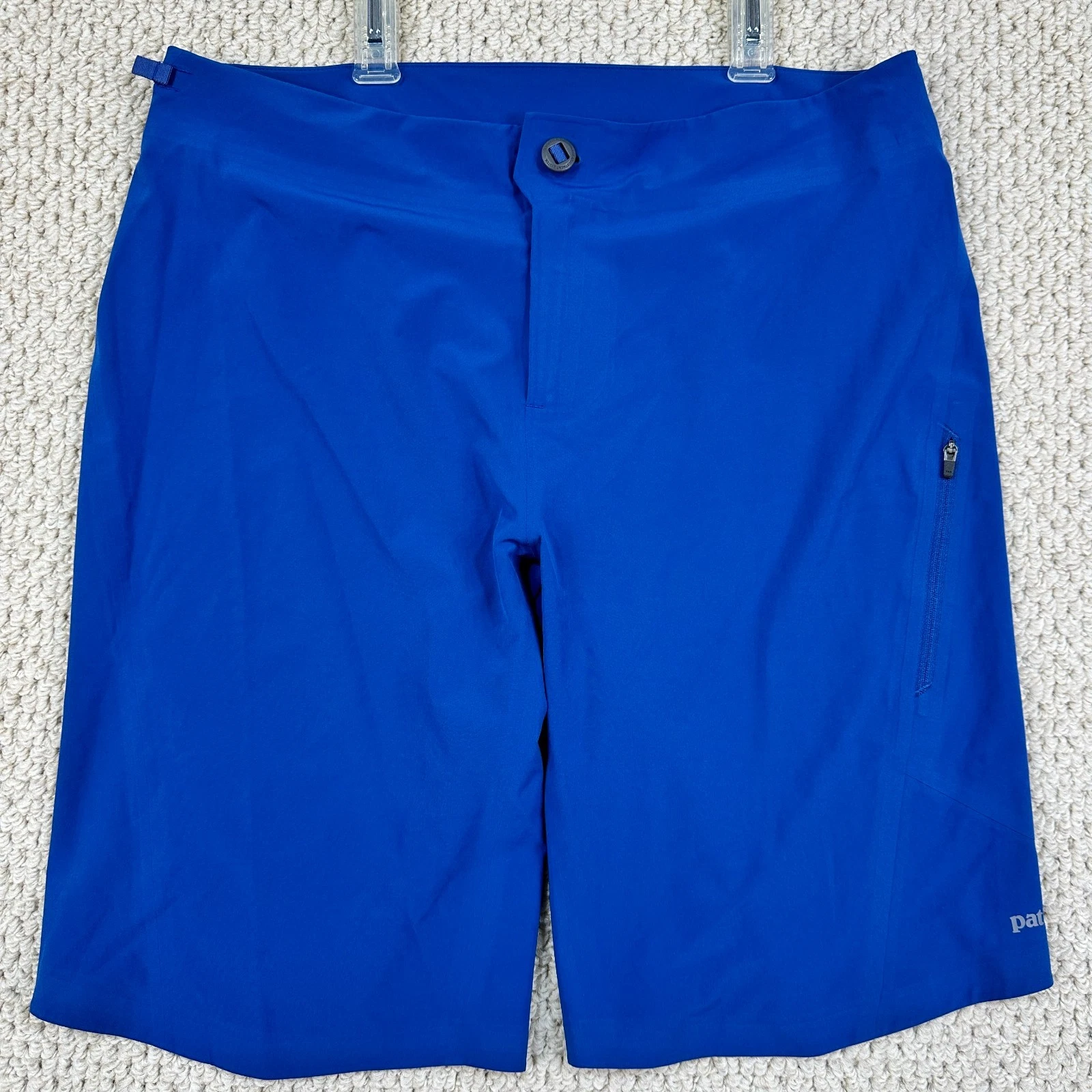 Patagonia Shorts Mens 34 Blue Dirt Roamer Bike Performance Stretch Cycling Hike