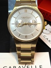 Caravelle New York by Bulova Men's Gold 44A109 Analog Display Quartz Watch