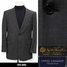DANIEL CREMIEUX mens charcoal gray LORO PIANA sport coat suit jacket blazer 42 L