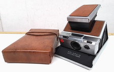 Vintage Polaroid SX-70 Land Camera w/ Leather Case - Untested For Parts/Repair