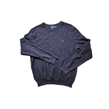 Men  s polo Ralph Lauren medium Pima cotton sweater blue n8