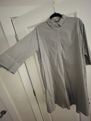 uniqlo dress cotton Striped Peplum Shirt / Medium Sleeveless dress Add Insurance?:Yes Insurance traditional wedding dress Nocturne Boned Sweetheart Peplum weather dressing.
