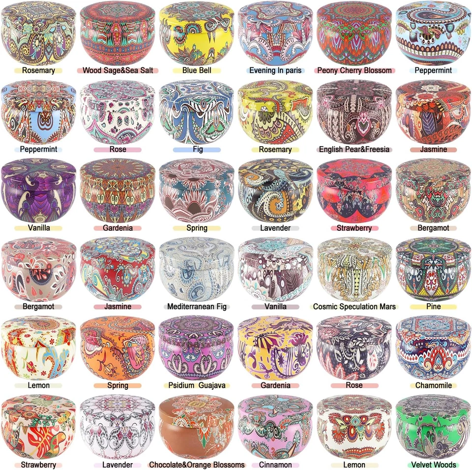 Scented Candles Gifts Set 36 Pack Soy Wax Travel Tin Jar Candles for Home 2.5 OZ - Image 2 of 4