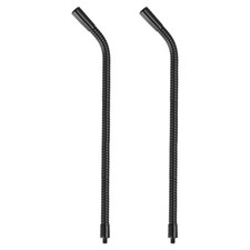 2Pcs 1/4" Male to 3/8" Female Thread Heavy Duty 12" Gooseneck Tube, Black