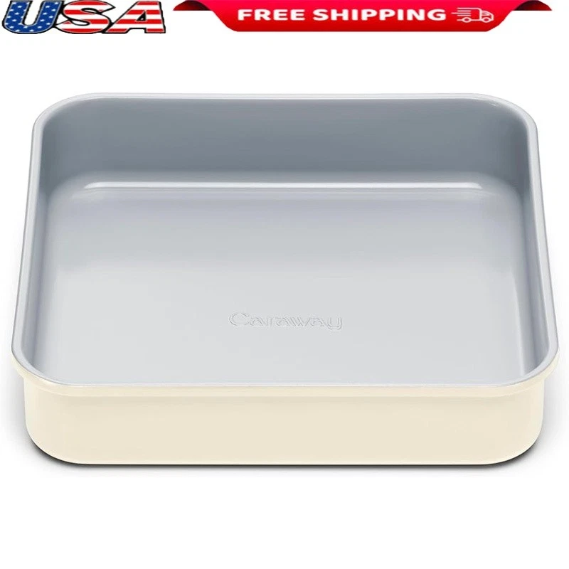 Non-Stick Aluminum Square Baking Pan Healthy Non-Toxic Cookware Brownies & Cakes