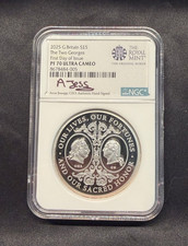 NGC 2025 G. Britain Silver 5 Pound | PF70 First Day of Issue