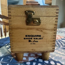 Vintage Esquire Shoe Valet De Luxe With  2 Original Brushes