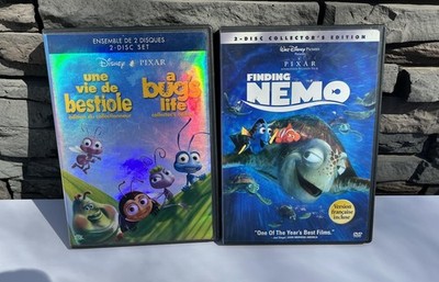 A Bugs Life / Finding Nemo DVD 2 Disney Disc Lot Ellen Degeneres Dennis Leary