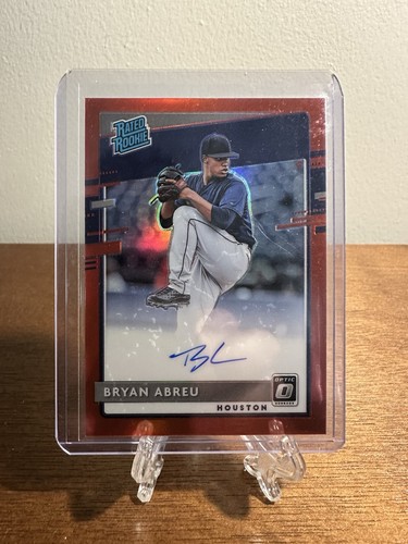 Bryan Abreu [Red] #RRS-BA 2020 Panini Donruss Optic Rated Rookies Signatures card