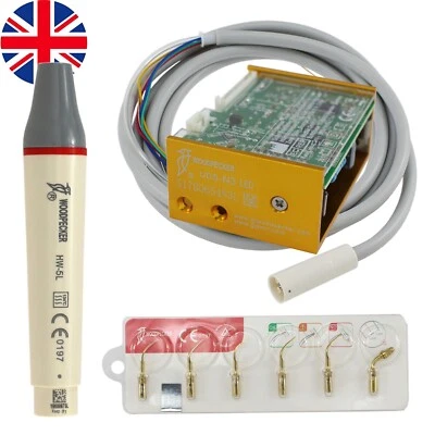 Woodpecker Dental Ultrasonic Scaler LED HW-5L Handpiece Piezo Tips G1 P1 P3 EMS