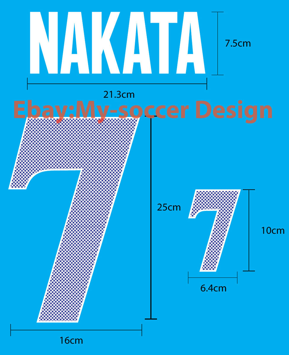 NAKATA #7 Japan Home 1999-2000 PU NAME NUMBER PRINT NAKATA #7 Japan Home 1999-2000 PU NAME NUMBER PRINT