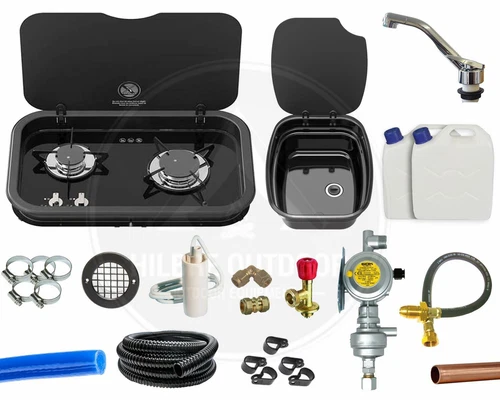 THETFORD TOPLINE 165 BLACK ARGENT SINK COLD TAP BULKHEAD REG CONVERSION KIT