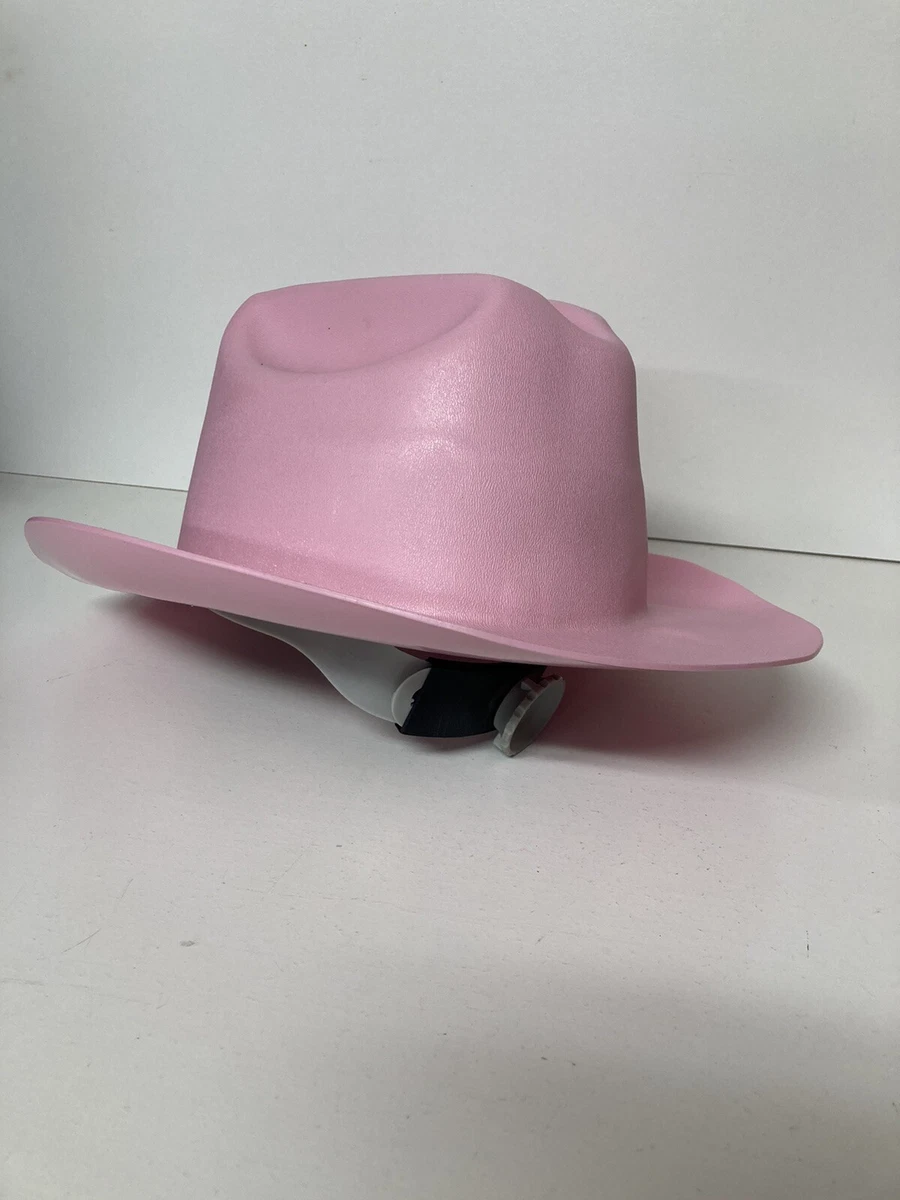 Cowboy Hardhat with Ratchet Suspension - Light Pink OSHA Approved Hard Hat