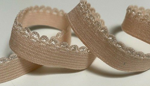 10mm Picot Lace Elastic - Black White Red Nude Pink Orchid Rose - Picture 14 of 14