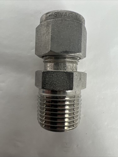 Swagelok 316SS Tube Fitting Male Connector 1/2" Tube x 3/4" Male NPT SS-810-1-12 - Picture 3 of 8