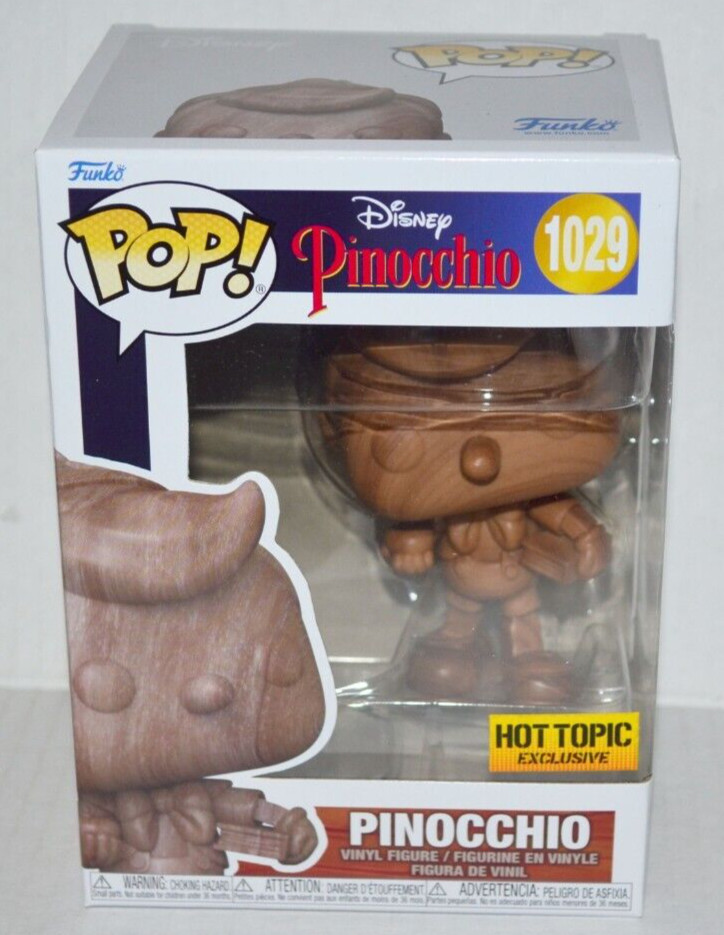 Funko Pop! Disney Wooden Pinocchio #1029 Vinyl Figure Hot Topic Exclusive Mint
