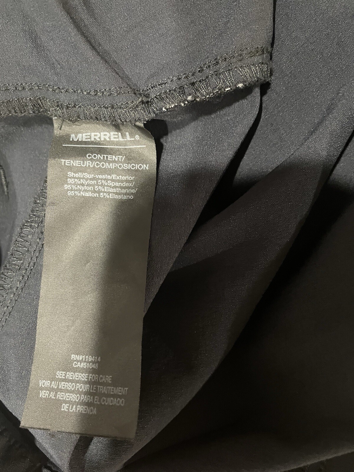 Pantalone uomo Merrell taglia 36 nero tasche e tasca posteriore con zip