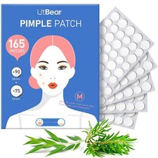 LOT OF 3 -LitBear Pimple Patches for Face, 165 Patches Hydrocolloid Acne Patches