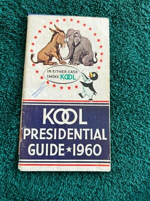 1960 PRESIDENTIAL GUIDE ~ JOHN F. KENNEDY ~ KOOL CIGARETTE ~ PB G