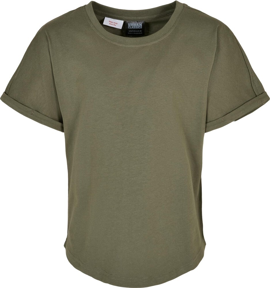 Футболка с длинным рукавом Urban Classics от Jungen Boys оливкового цвета 3490₽