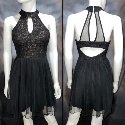 Speechless Black Lace Choker Keyhole Neckline Fancy Homecoming Dress Size 3 | eBay Speechless Black Lace Choker Keyhole Neckline Fancy Homecoming Dress Size 3 | eBay