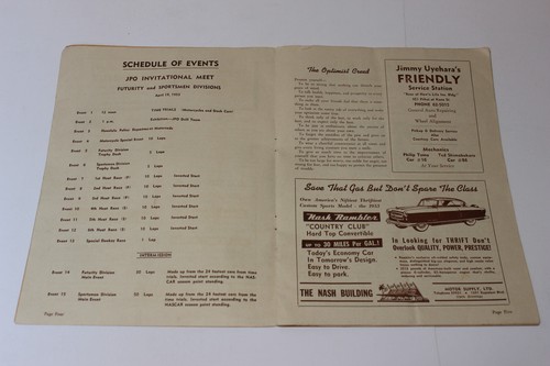 1953 NASCAR Honolulu Stadium Official Souvenir Programs - Picture 9 of 13